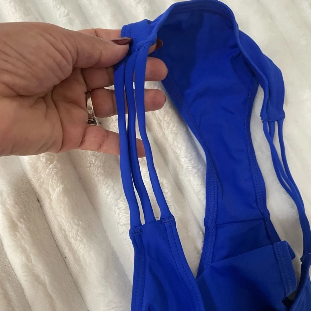 kikiRio Vibrant Blue Cutout Swimsuit
